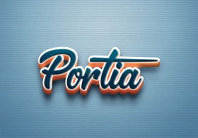 Cursive Name DP: Portia