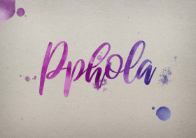 Pphola Watercolor Name DP