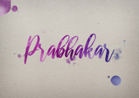 Prabhakar Watercolor Name DP