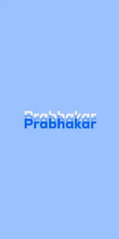 Name DP: Prabhakar