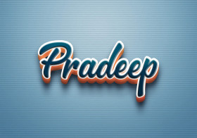 Cursive Name DP: Pradeep