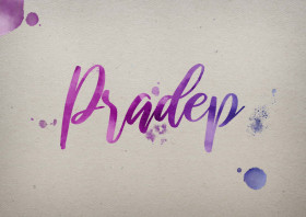 Pradep Watercolor Name DP