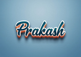 Cursive Name DP: Prakash