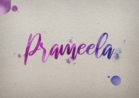 Prameela Watercolor Name DP