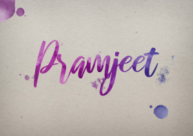 Pramjeet Watercolor Name DP
