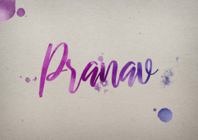 Pranav Watercolor Name DP