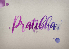 Pratibha Watercolor Name DP