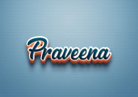 Cursive Name DP: Praveena