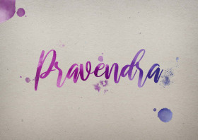 Pravendra Watercolor Name DP