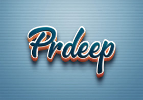 Cursive Name DP: Prdeep