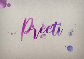 Preeti Watercolor Name DP