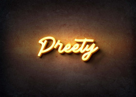 Glow Name Profile Picture for Preety