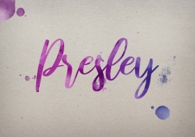 Presley Watercolor Name DP