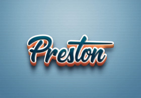 Cursive Name DP: Preston