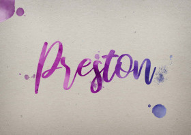 Preston Watercolor Name DP