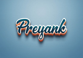 Cursive Name DP: Preyank