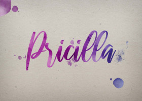 Pricilla Watercolor Name DP