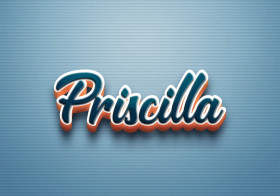 Cursive Name DP: Priscilla