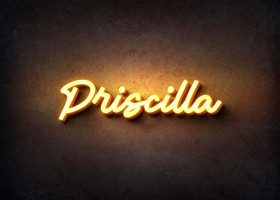 Glow Name Profile Picture for Priscilla