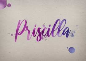 Priscilla Watercolor Name DP