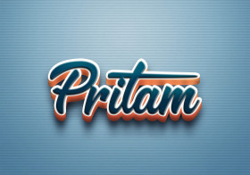 Cursive Name DP: Pritam