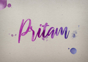 Pritam Watercolor Name DP