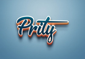 Cursive Name DP: Prity