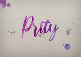 Prity Watercolor Name DP