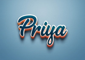 Cursive Name DP: Priya