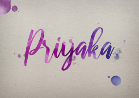 Priyaka Watercolor Name DP