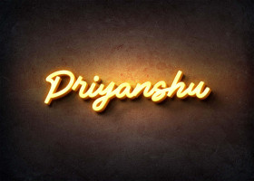 Glow Name Profile Picture for Priyanshu