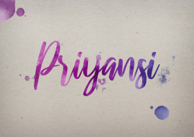 Priyansi Watercolor Name DP