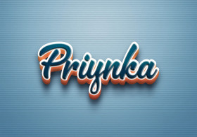 Cursive Name DP: Priynka