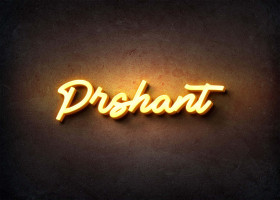Glow Name Profile Picture for Prshant