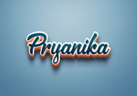 Cursive Name DP: Pryanika