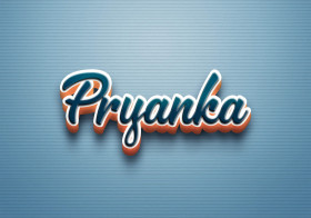Cursive Name DP: Pryanka
