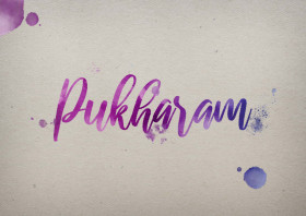 Pukharam Watercolor Name DP