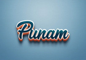 Cursive Name DP: Punam