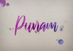 Punam Watercolor Name DP