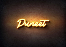 Glow Name Profile Picture for Puneet