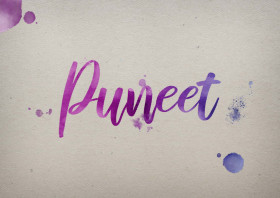 Puneet Watercolor Name DP