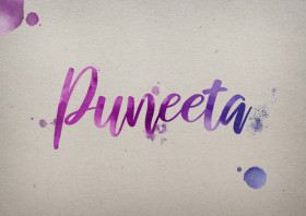 Puneeta Watercolor Name DP