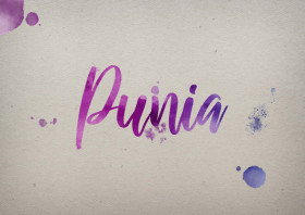 Punia Watercolor Name DP
