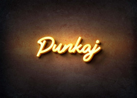 Glow Name Profile Picture for Punkaj