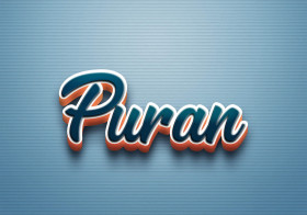 Cursive Name DP: Puran