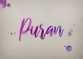 Puran Watercolor Name DP