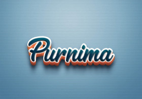 Cursive Name DP: Purnima