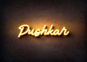 Glow Name Profile Picture for Pushkar