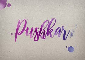 Pushkar Watercolor Name DP