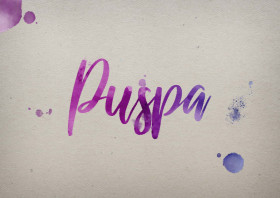 Puspa Watercolor Name DP